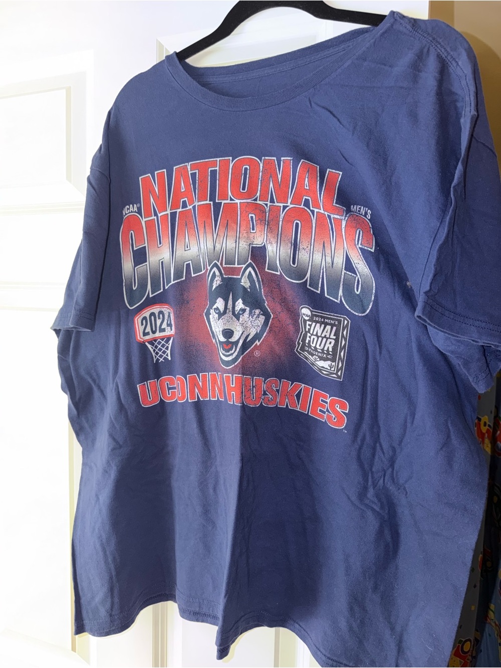 Gildan Navy UConn Huskies National Champions Graphic Tee
